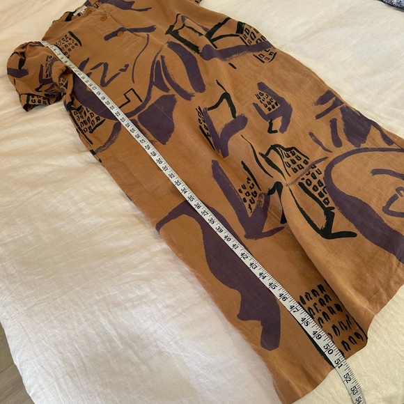 Vintage Betty Jackson Abstract Linen Dress Size 10 - Picture 10 of 12